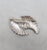 Metal Vintage 1984 Signed Monet Matte & Smooth Rhodium Plated Brooch For Sale - Image 7 of 8