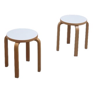 E60 Stools by Alvar Aalto for Artek, 1933, Set of 2 For Sale