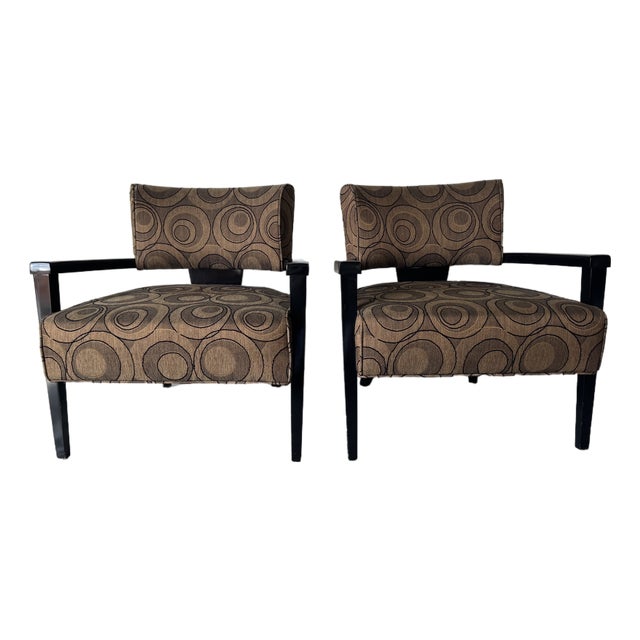 Pair of Contemporary Club Chairs by Thayer Coggin Inc. For Sale