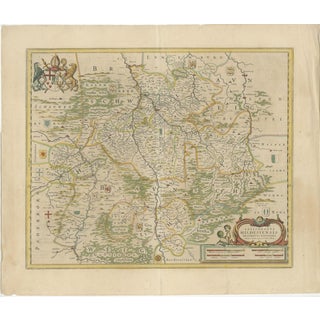 Bishopric of Hildesheim Map in Northern Germany by Willem & Joan Blaeu, 1645 For Sale