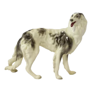Rare Vintage Goldscheider Porcelain Borzoi Figurine – Robert Ullman Design C. 1940s
