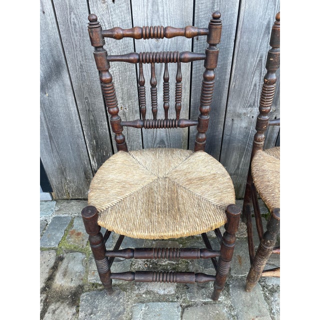 Farm Straw Chairs, 1890s, Set of 3, in Worn conditions. Designed 1890 to 1919
