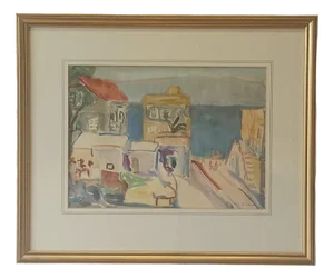 Anna Weingrün-Lieblich, Tiberias, 20th Century, Watercolor