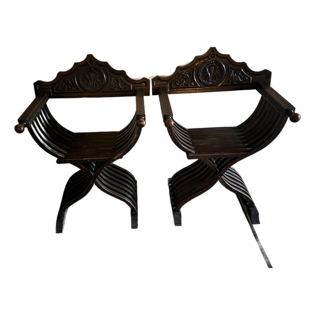 Pair of Italian Antique Armchairs For Sale