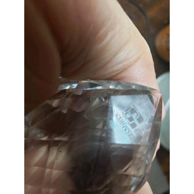 Glass Swarovski Crystal Swan Spread Wing Figurine For Sale - Image 7 of 7