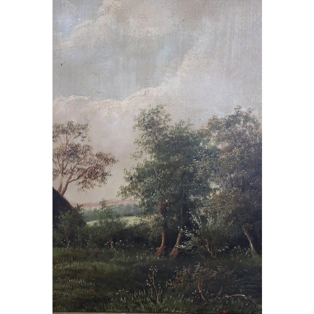English Landscape, Oil Painting on Canvas, Late 19th Century, Framed For Sale - Image 8 of 9