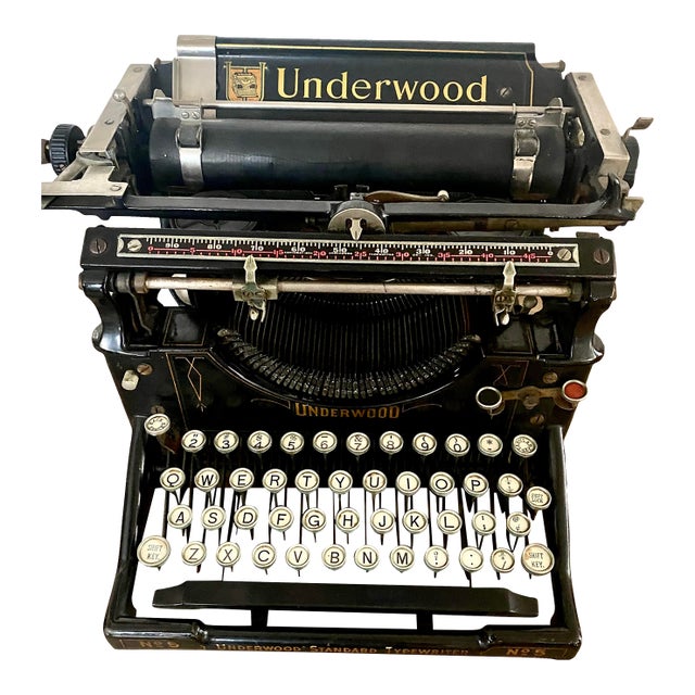 Antique 1922 Underwood Standard No. 5 Typewriter - Serial 1539401. For Sale