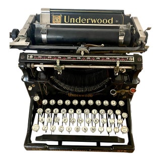 Antique 1922 Underwood Standard No. 5 Typewriter - Serial 1539401 With Underwood's Typists Guide Original Condition For Sale