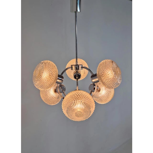 Mid-Century Sputnik Atomic Chandelier, Germany, 1970s. For Sale - Image 11 of 14