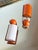 Metal Vintage 1960s Mod Geometric Clip on Earrings Orange White, Attributed to Pierre Cardin, A Pair For Sale - Image 7 of 12