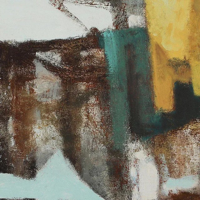 Georg Poulsen, Abstract Landscape, Oil on Canvas, Framed For Sale - Image 3 of 7