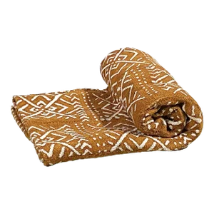 Malian Brown & White Mud Cloth Textile 62" H by 44" W