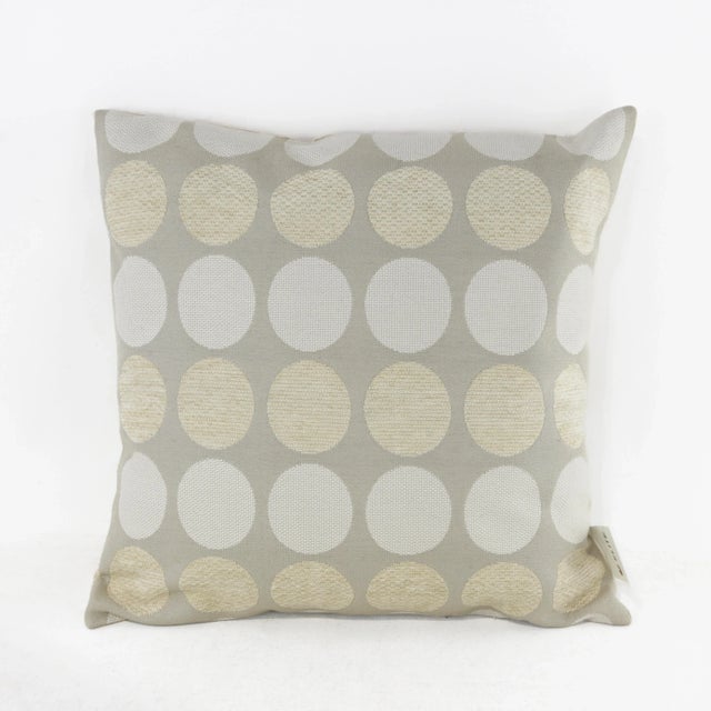 Soft Beige and Cream Polka Dot Accent Pillow For Sale - Image 11 of 11