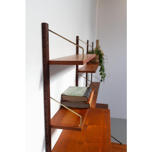 Danish Modern 3-Bay Modular Teak Wall Unit by Poul Cadovius for Cado, 1960s. For Sale - Image 14 of 18