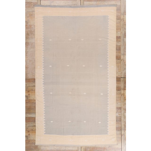 Vintage Indian Dhurrie Rug, 08'02 X 14'02 For Sale - Image 10 of 10