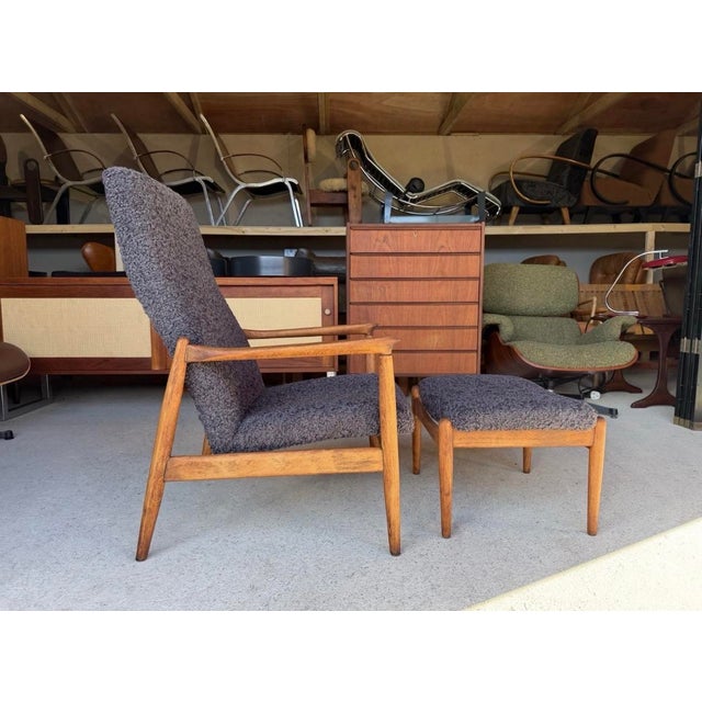 Set of Mid-Century Armchair and Ottoman from Edmund Homa, 1960s For Sale - Image 4 of 15