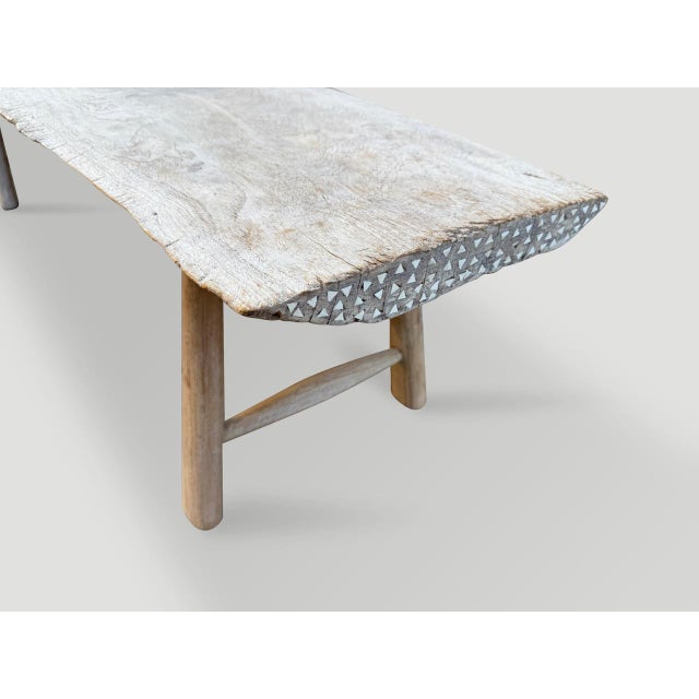 Andrianna Shamaris Shell Inlaid Teak Bench or Coffee Table For Sale In New York - Image 6 of 6