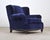 English Ralph Lauren English New Bohemian Artist’s Chair in Blue Velvet For Sale - Image 3 of 18