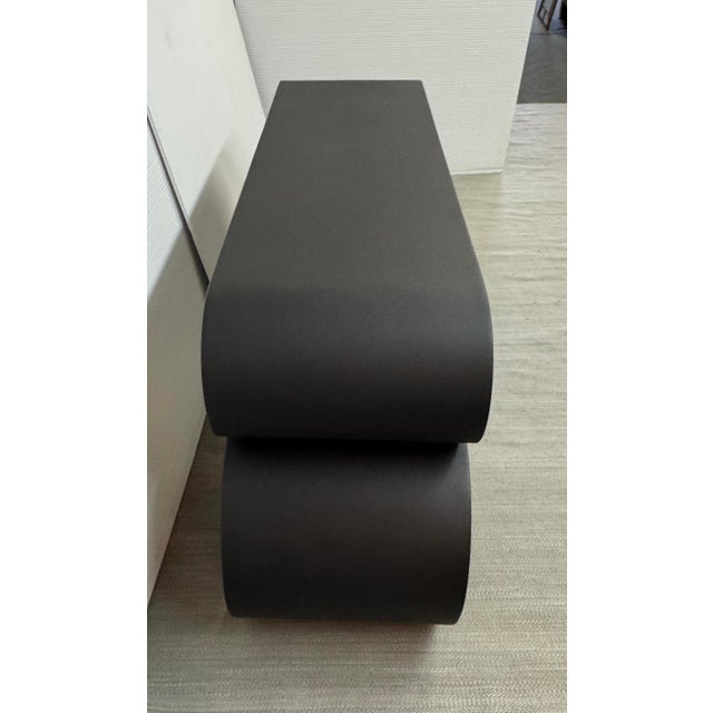 Black Karl Springer Style Console Table For Sale - Image 8 of 12