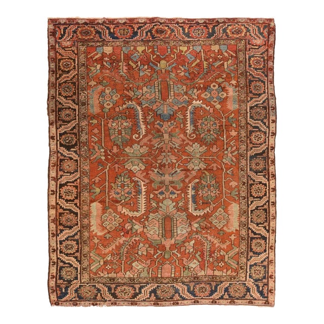 Antique Serapi Rug 8'7'' x 10'10'' For Sale