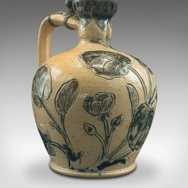 1871's English Antique Decorative Ceramic Flagon For Sale - Image 10 of 12