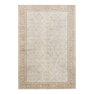Vintage Sivas Rug | Floral in Ivory and Beige | 8x12 For Sale