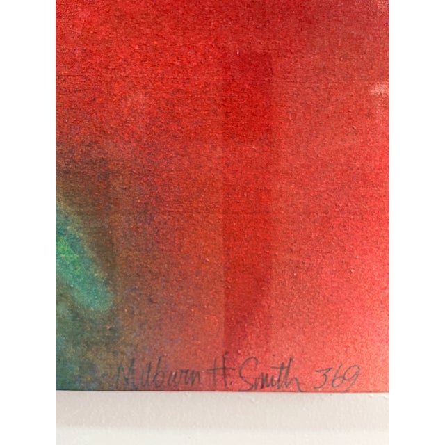 Mid-Century Modern Monumental Red Abstract Painting, Acrylic on Canvas, Signed, 1969 For Sale - Image 3 of 10
