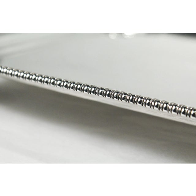 English Antique English George II Sterling Silver Rectangular Salver by R & S Hennell For Sale - Image 3 of 11