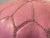 Vintage Mid Century Moroccan Baby Pink Color Hand Tooled Leather Pouf For Sale In Palm Springs - Image 6 of 9