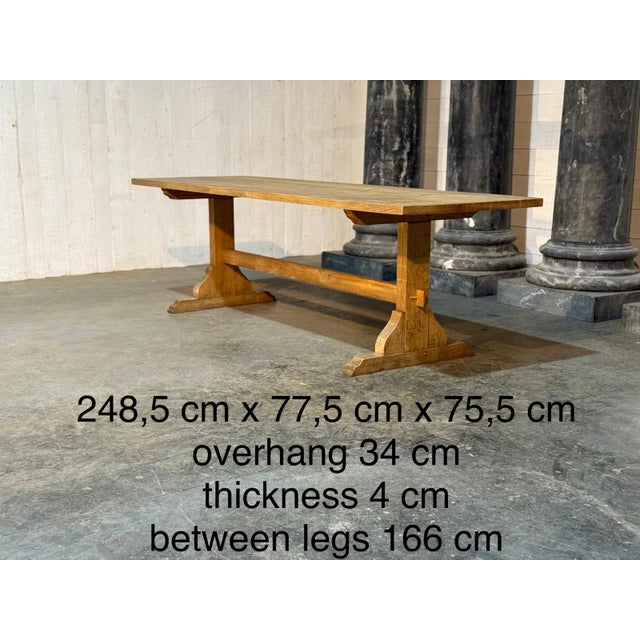 A good quality 10/12 seat Solid Oak Farmhouse Dining Table. French in origin dating to around 1900. Excellent construction...