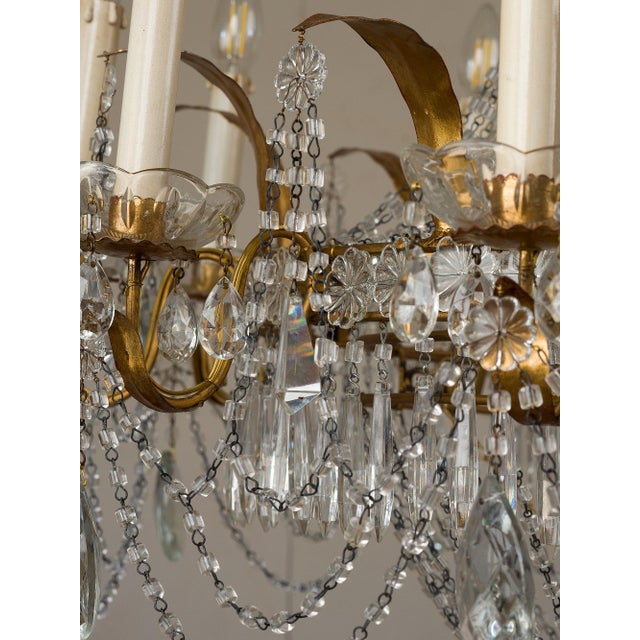 Large Empire Crystal Hot Air Balloon Chandelier, Italy, 1940s For Sale - Image 13 of 18
