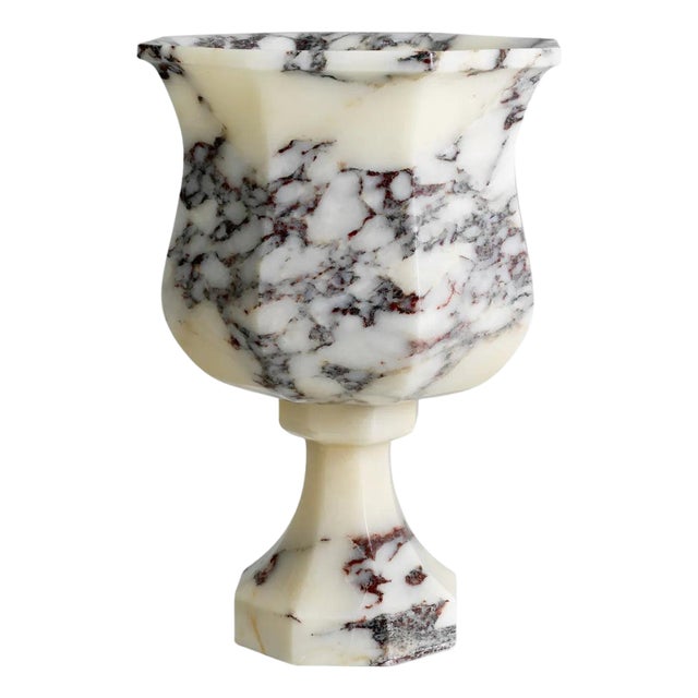 Vintage White Marble Vase For Sale