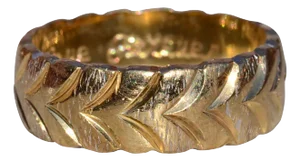 The Rokeby: Ladies 14K Yellow Gold Chevron Band