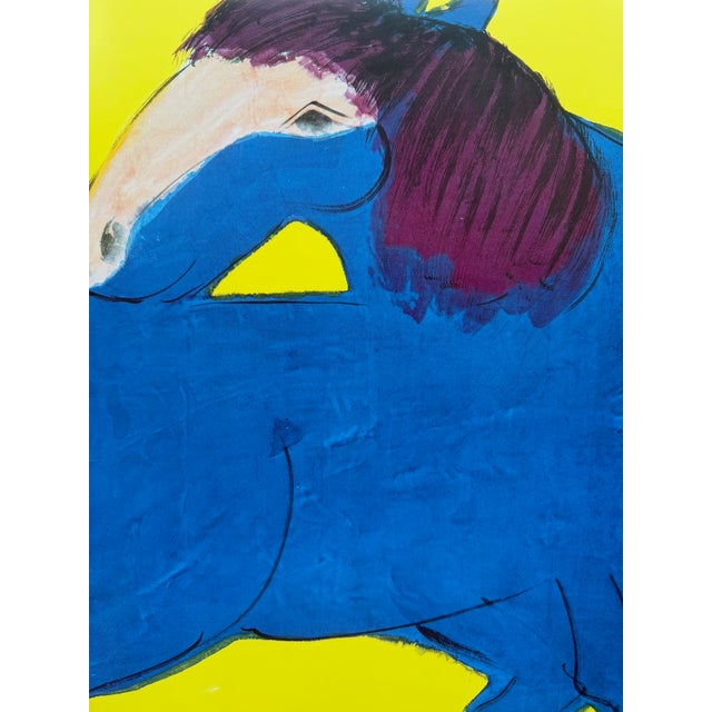 Walasse Ting, Blue Horse, Copyright 1990, Yves Riviere .....Printed in Switzerland For Sale - Image 10 of 11