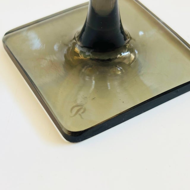 Transparent Rosenthal Linear Smoke Wine Glasses - Set of 4 For Sale - Image 8 of 8