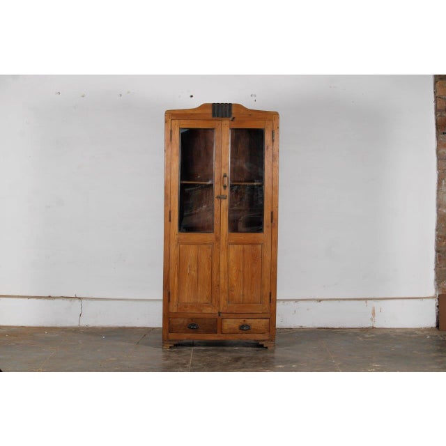 Art Deco Vintage Indian Teakwood Bookcase For Sale - Image 3 of 7