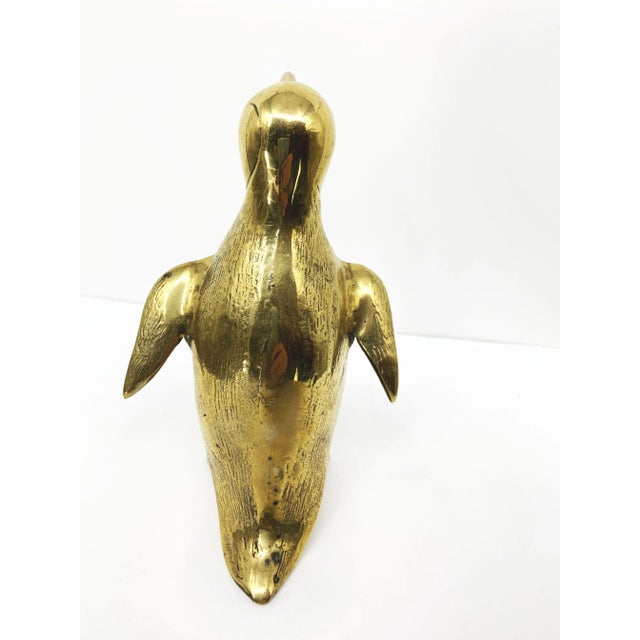 Figurative Vintage Brass Penguin Figurine For Sale - Image 3 of 7