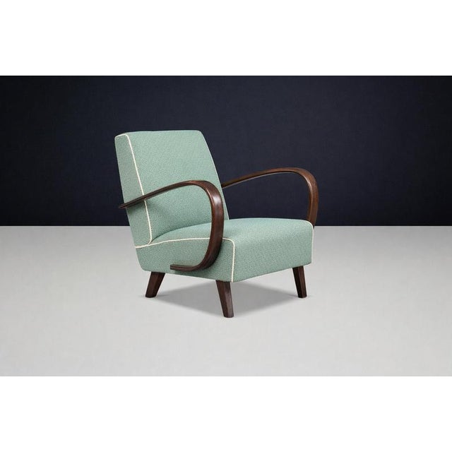 Mid-Century Modern Art Deco Lounge Chair by Jindřich Halabala, 1940s For Sale - Image 4 of 10
