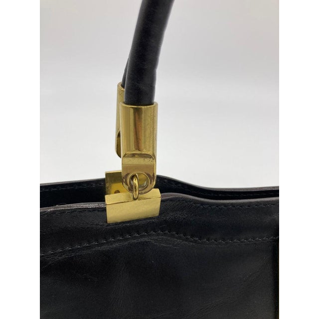 RARE Chloe Vintage Brown Leather Amber Jeweled Top Handle Bag c2000s For Sale - Image 11 of 11