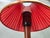Mid-Century Danish Teak Table Lamp with Red Shade, 1960s For Sale - Image 6 of 10
