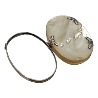 19th Century Victorian Mother of Pearl Folding Looking Glass For Sale