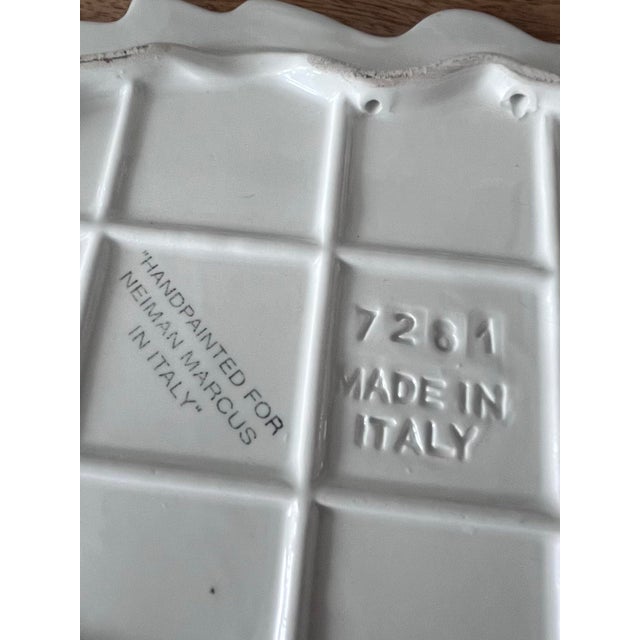 Late 20th Century Vintage Neiman Marcus Ceramic Trivets Hand-Painted in Italy For Sale - Image 5 of 6