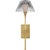 Metal Waterford for Visual Comfort Signature Blaze 14" Sconce in Natural Brass with Clear Crystal For Sale - Image 7 of 14