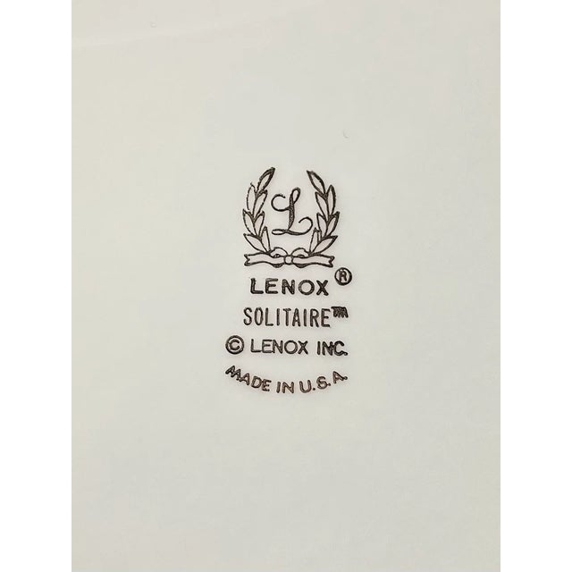 2000 - 2009 Lenox “Solitaire” Bone China Dinner Plates - Set of 6 For Sale - Image 5 of 5
