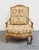 French Provincial High End Louis XV French Provincial Accent Bergere Arm Chair For Sale - Image 3 of 18