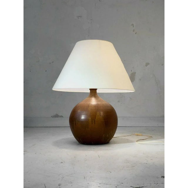 Brown Vintage French Table Lamp, 1970s For Sale - Image 8 of 8