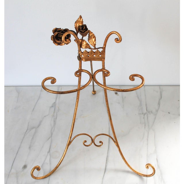 Mid 20th Century Vintage Italian Gilded Tea Towel Holder For Sale - Image 5 of 11