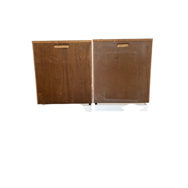 Pair of Vintage Campaign Style Bedside Tables For Sale - Image 9 of 11