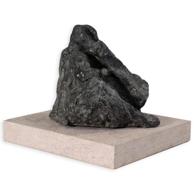 Modern Richard Kozlow - Spectre (Green), 1996 Modern Bronze Sculpture on Cement Base For Sale - Image 3 of 7
