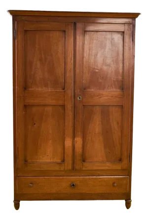19th Century Double Door Wardrobe in Wood in Walnut Wood